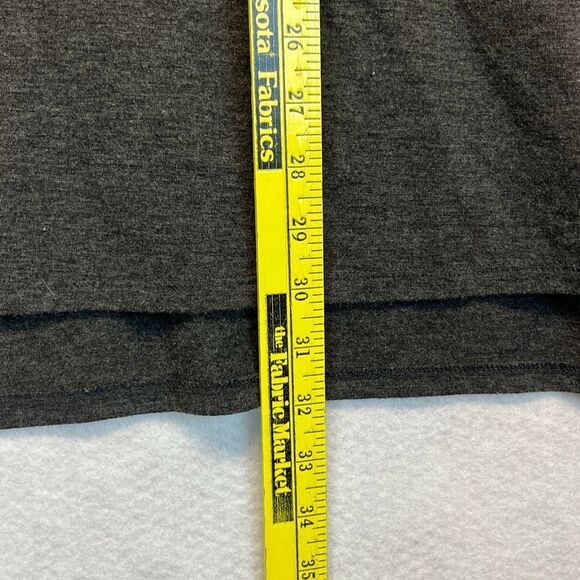 ZENANA Shirt Women's XL Gray Rayon Blend V-Neck Tunic Short Rolled Sleeve Tee - Picture 6 of 12